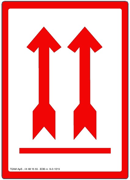 Pilesymbol, rød