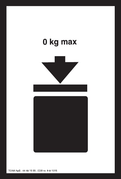 Må ikke stables Kg Max